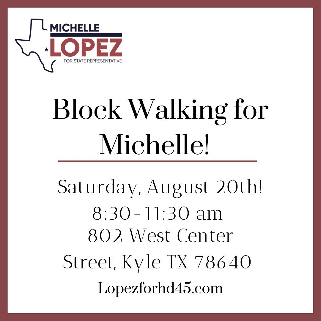 Lopez for HD-45 Block Walking Event