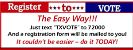 Text 'TXVOTE' to 72000