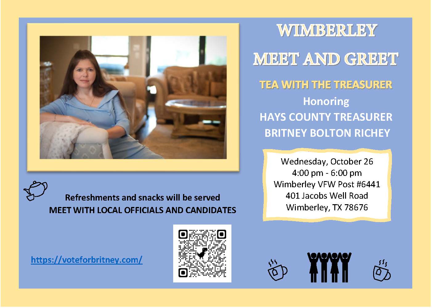 Tea with the Treasurer: Meet & Greet with Britney Bolton Richey