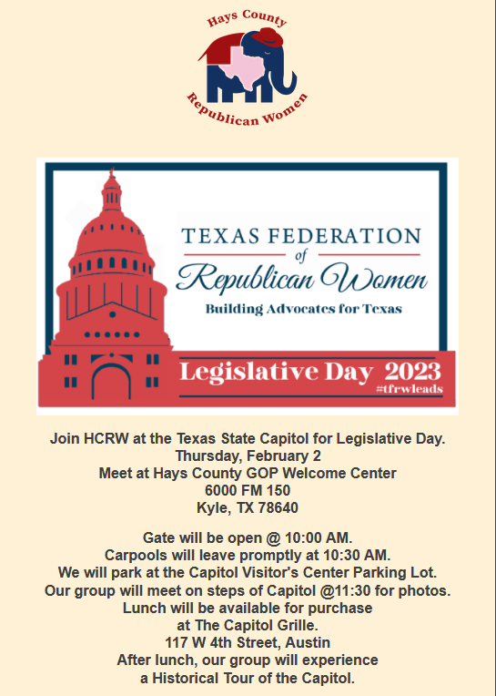 HCRW: Legislative Day 2023 @ Texas State Capitol